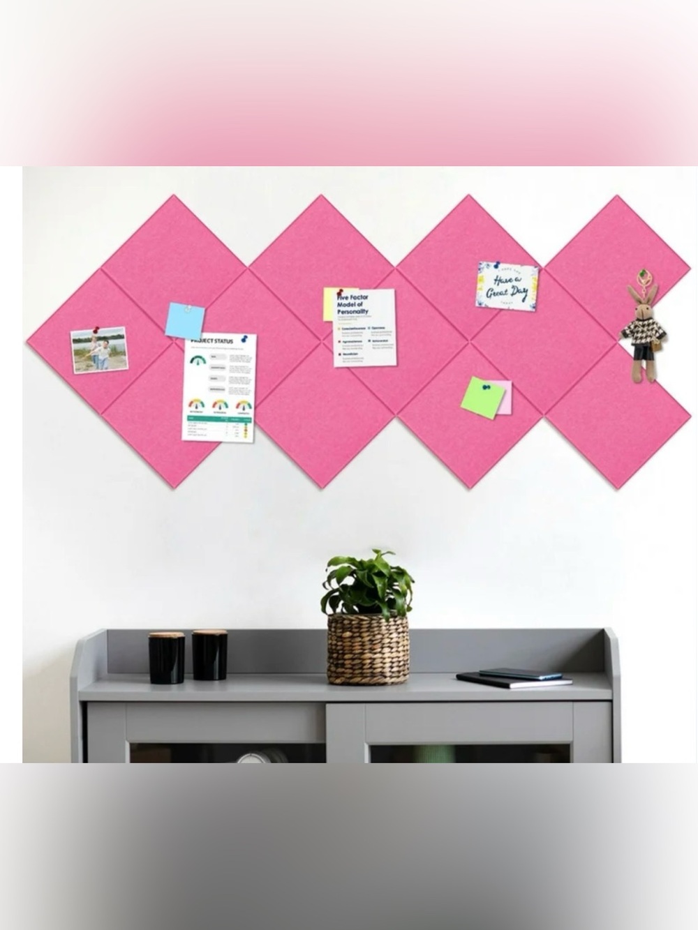 💗 BRAND NEW Pink 48”×36” Felt Bulletin Board – 12 Pack